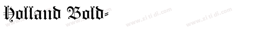 Holland Bold字体转换